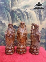 Tượng Phúc Lộc Thọ (Tam Đa) Gỗ Sưa Cao 30-31 Ngang 11 Sâu 10 (cm)