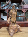 Tượng Quan Công Trấn Ải Gỗ Sưa Cao 58 Ngang 37 Sâu 27 (cm)
