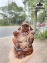 Tượng Thần Tài Gỗ Sưa Cao 13,5 Ngang 11 Sâu 12 (cm)