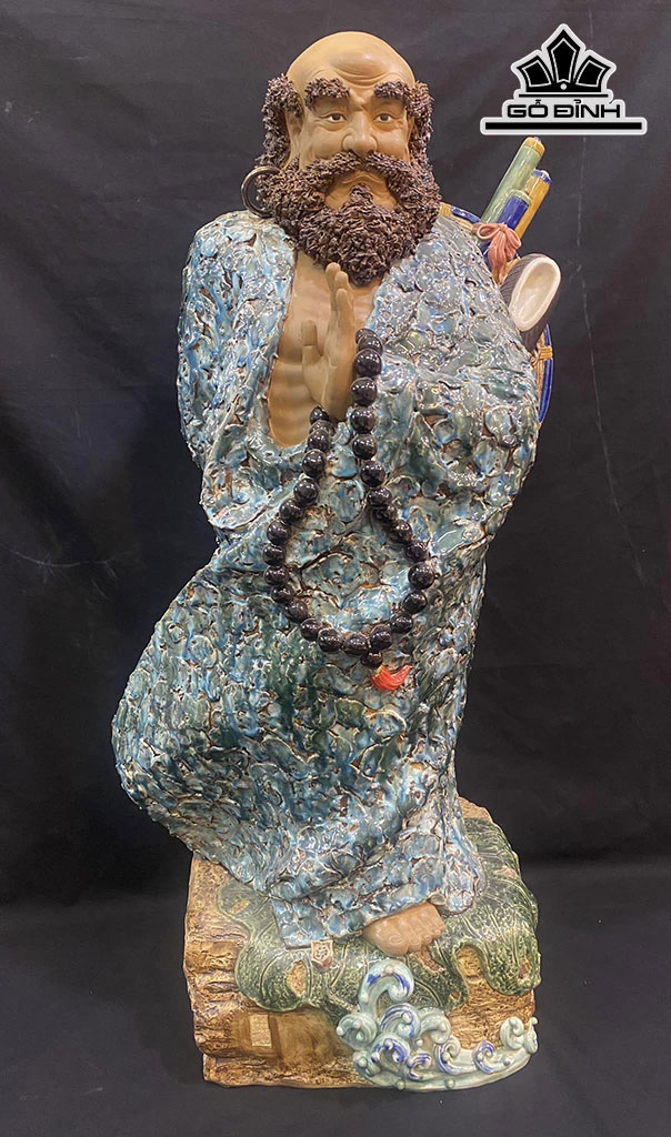 Tượng Đạt Ma Tổ Sư Gốm Phật Sơn Cao 98 Ngang 40 (cm)