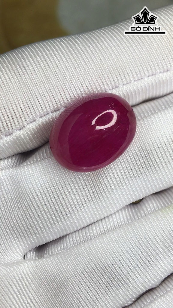 Viên Đá Ruby Đỏ Lục Yên Cao 8 Ngang 12,9 Sâu 16,3 (mm) 15,8cts