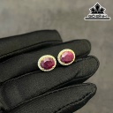 Cặp Bông Tai Đá Ruby