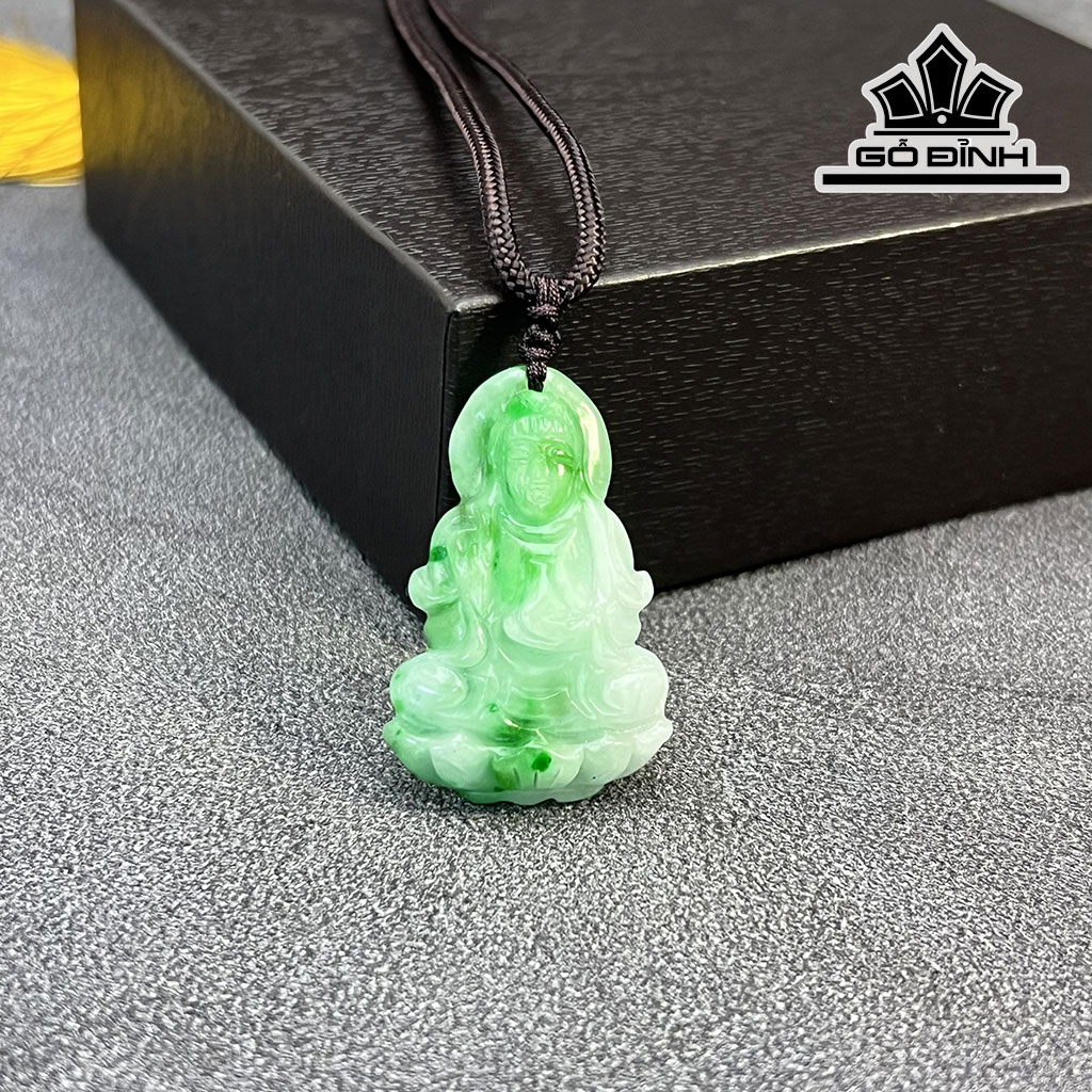 Mặt Dây Chuyền Quan Âm Đá Cẩm Thạch