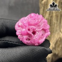 Mặt Dây Chuyền Rồng Quấn Đá Ruby Cao 37 Ngang 38 (mm) 181cts