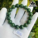 Vòng Tay Đá Ngọc Bích (Nephrite Jade) Đường Kính Hạt 13 (mm)