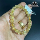 Vòng Tay Đá Thạch Anh Tóc Vàng Đường Kính Hạt 8 (mm)