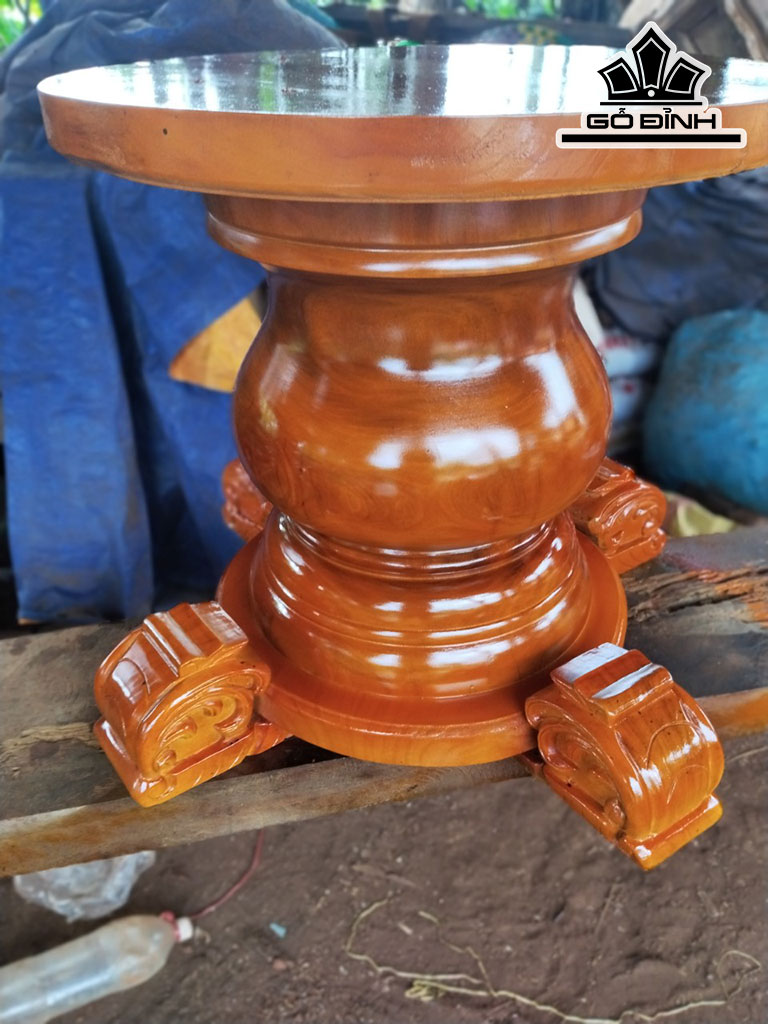 Chân Bàn Gỗ Lim Cao 60 Đường Kính 38 (cm)