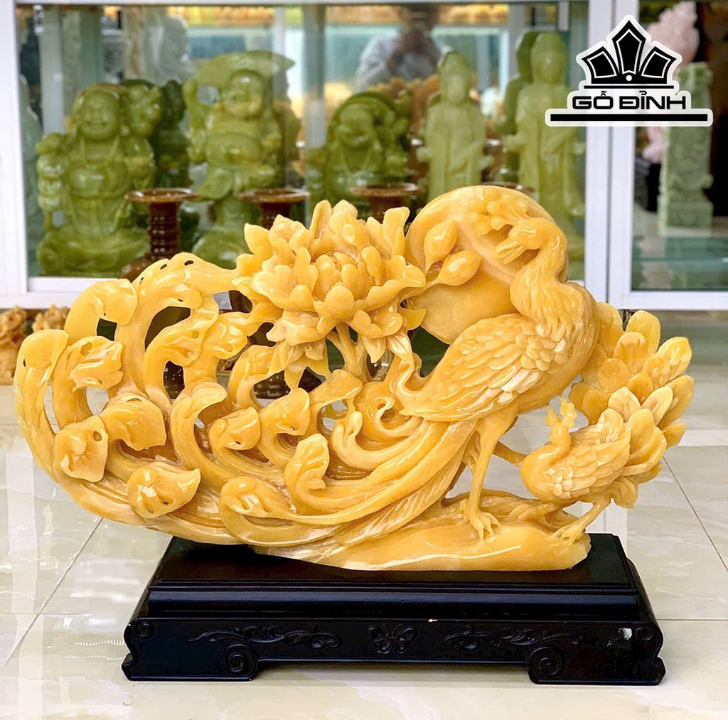 Hoa Mẩu Đơn Đá Ngọc Hoàng Long Cao 51 Ngang 73 (cm)