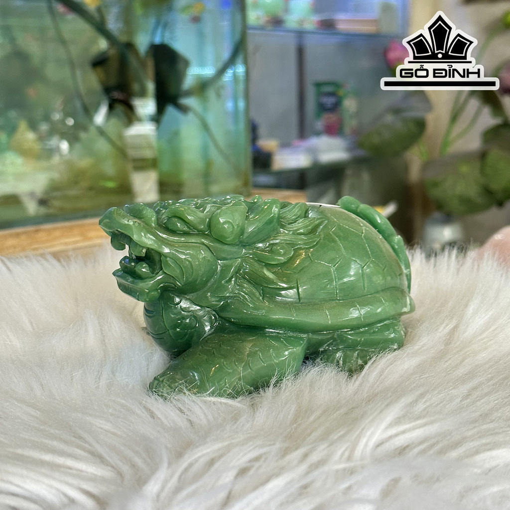 Long Quy Đá Thạch Anh Xanh Cao 16 Ngang 8 (cm) 2,06kg