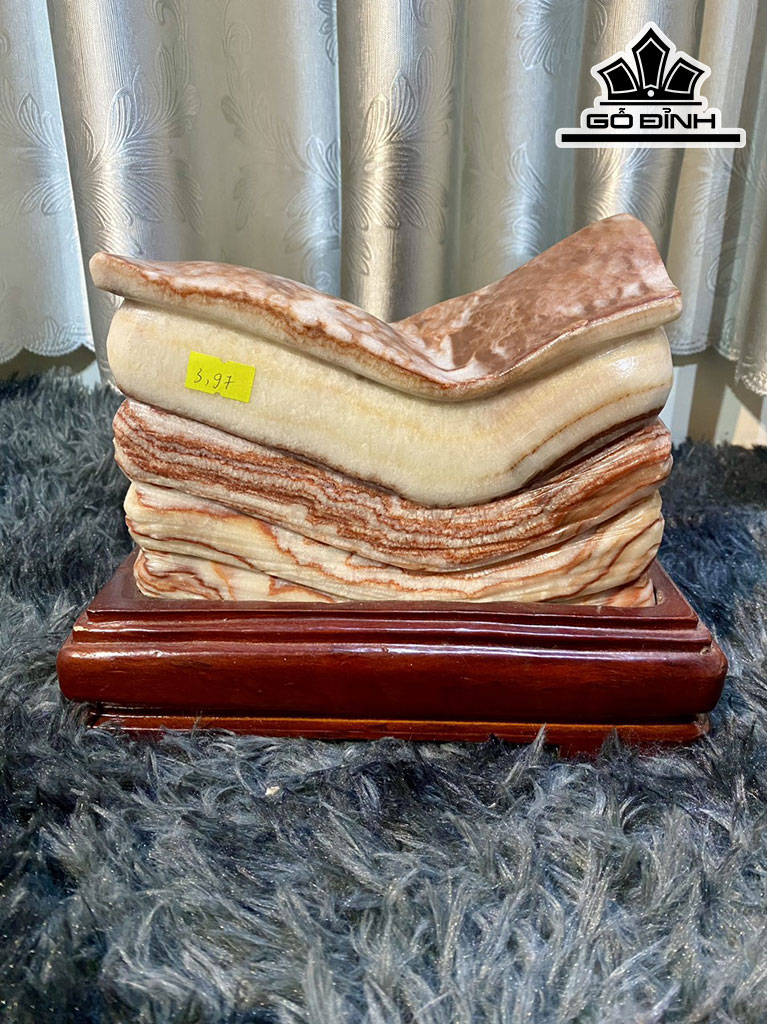 Tác Phẩm Đá Thịt Heo Đá Canxit Cao 19 Ngang 18 (cm) 3,97kg