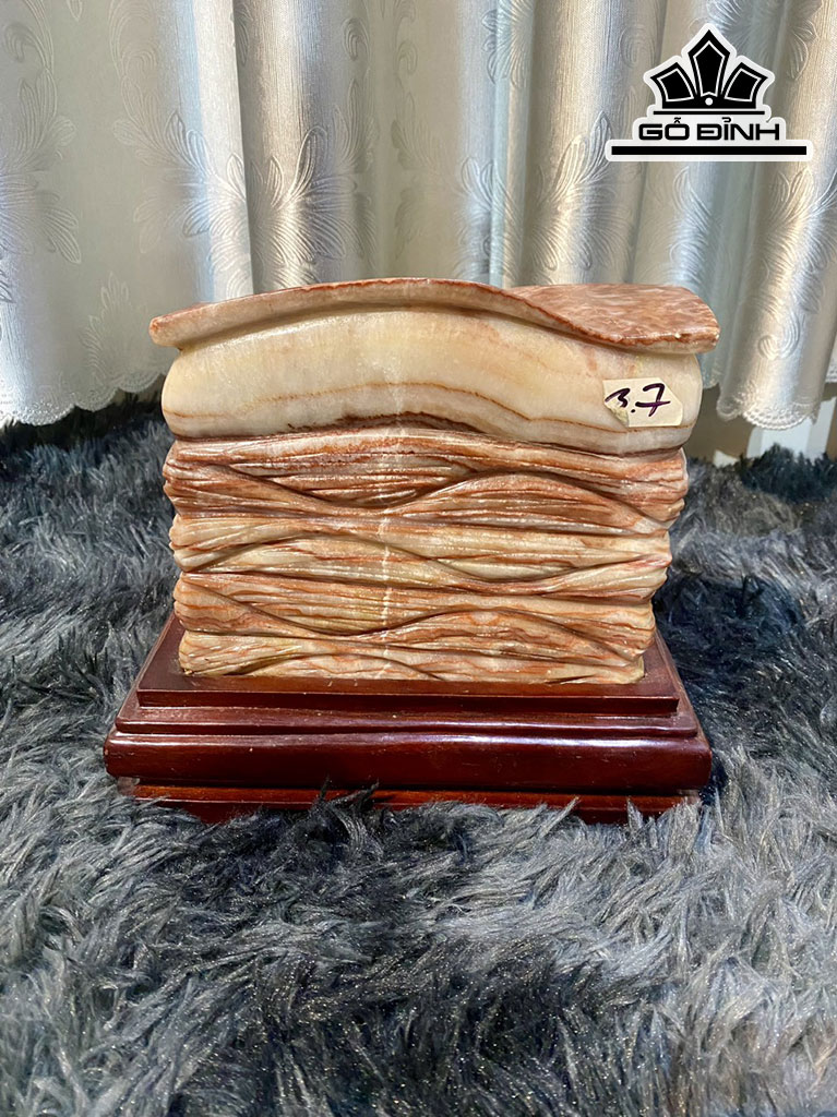 Tác Phẩm Đá Thịt Heo Đá Canxit Cao 20 Ngang 17 (cm) 3,83kg