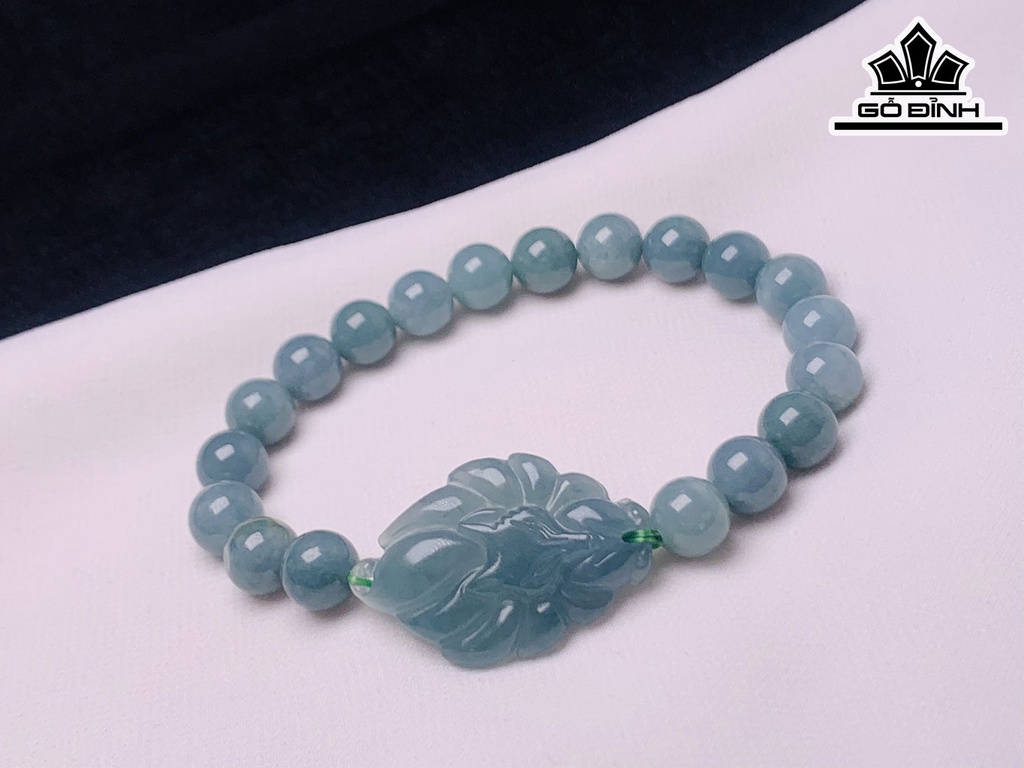 Vòng Tay Hồ Ly Đá Ngọc Lam (Turquoise) Đường Kính Hạt 8 (mm)
