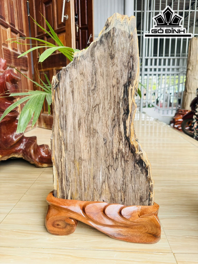 Tác Phẩm Gỗ Hóa Thạch Cao 58 Ngang 28 (cm) 14kg