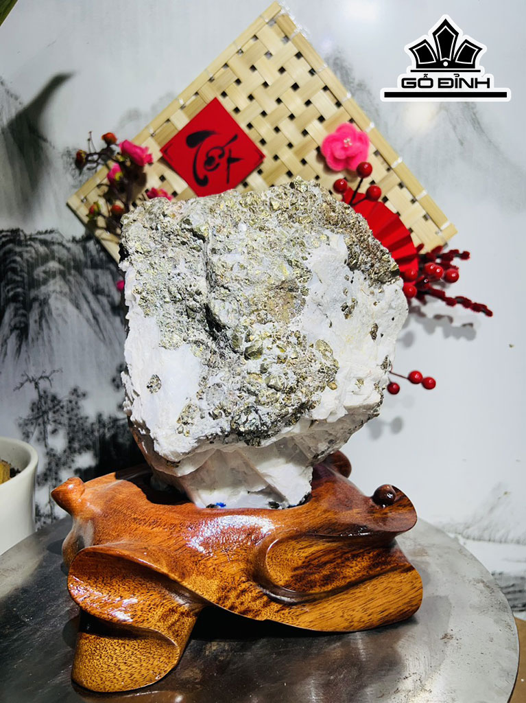 Vàng Găm Tinh Thể Đá Pyrite Cao 27 Ngang 22 (cm) 8,4kg