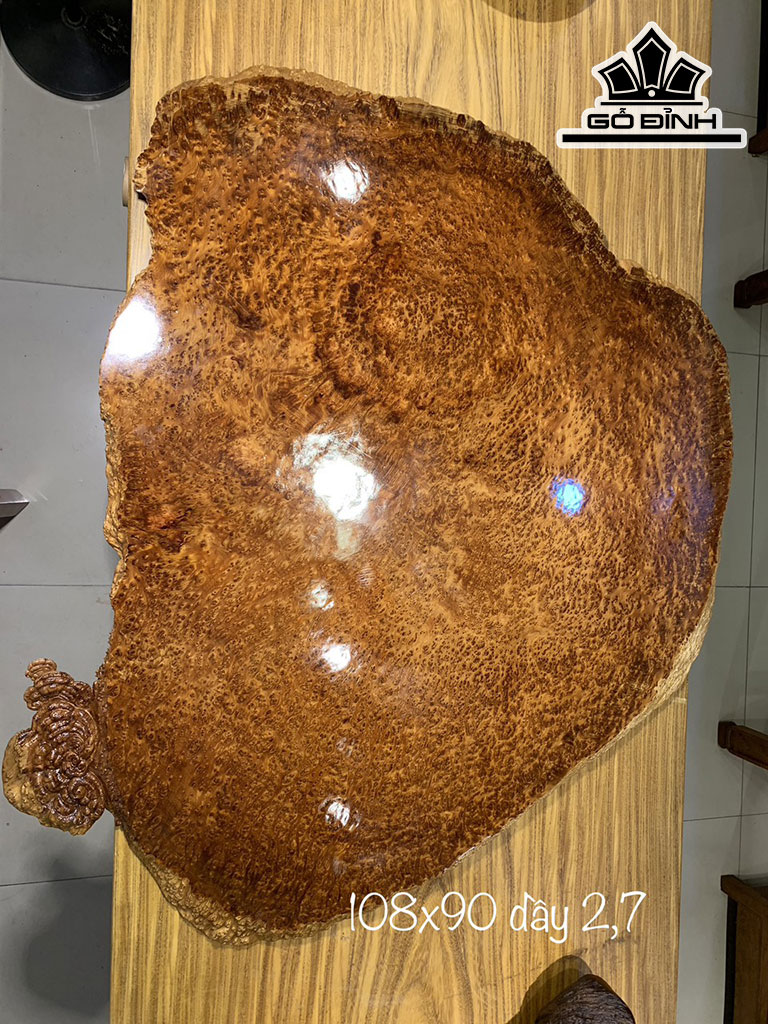 Khay Trà Gỗ Nu Ngọc Am Cao 90 Ngang 107 Sâu 2,7 (cm)