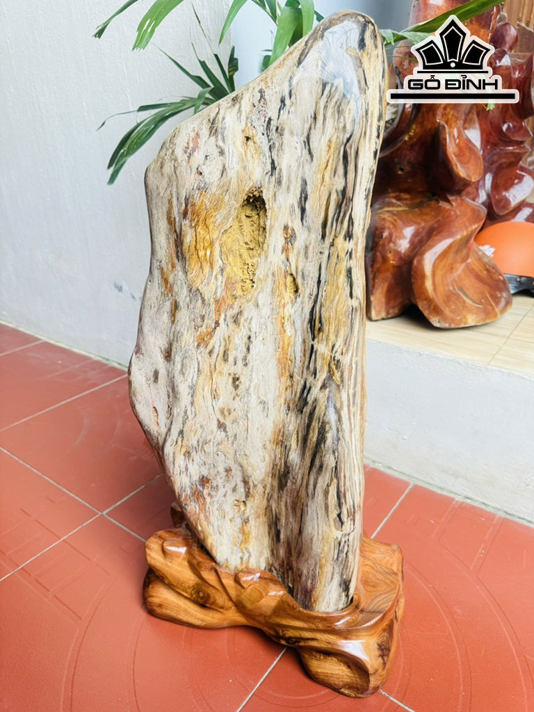 Tác Phẩm Gỗ Hóa Thạch Cao 72 Ngang 27 (cm) 39kg