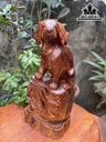 Tượng Chó Gỗ Hương Cao 45 Ngang 21 Sâu 15 (cm)