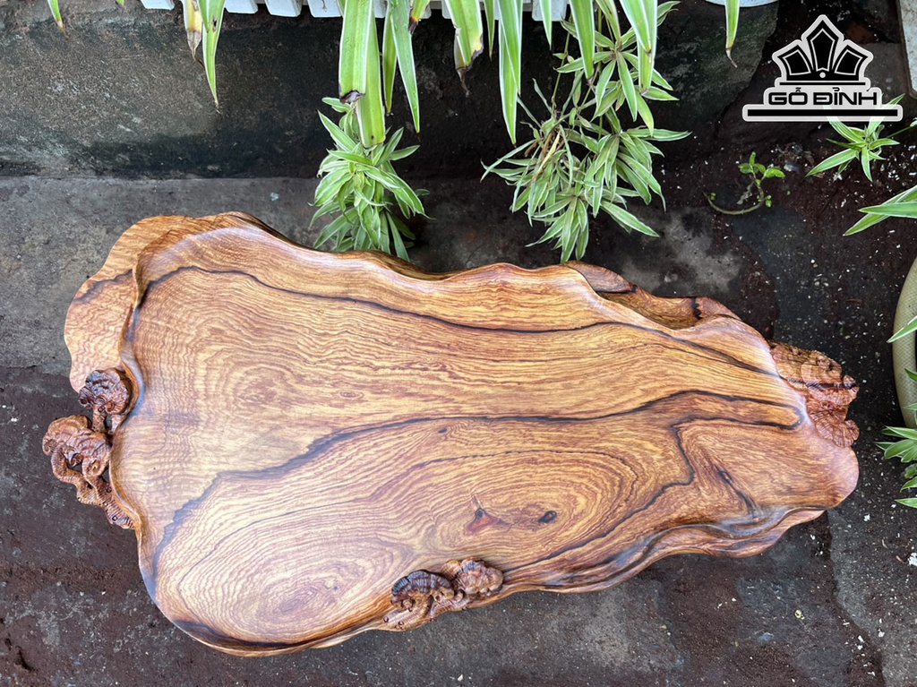 Khay Trà Gỗ Cẩm Cao 7 Ngang 68 Sâu 38 (cm(