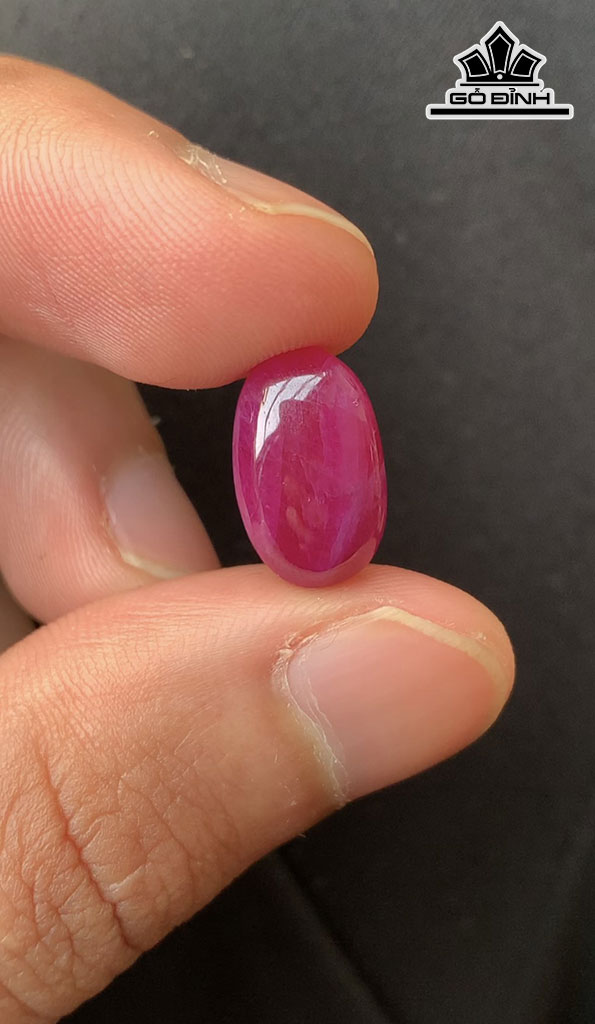 Viên Đá Ruby Đỏ Hồng Yên Bái 8,7cts