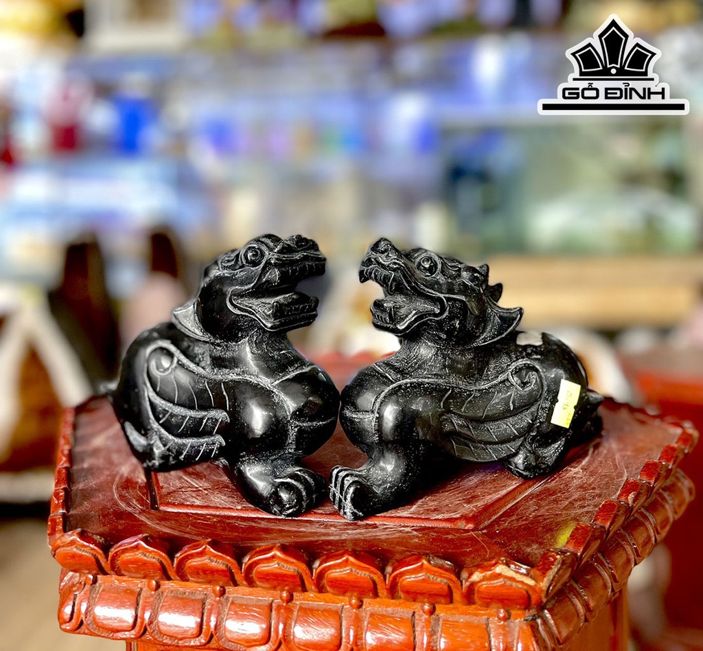 Cặp Tỳ Hưu Đá Onyx Cao 15 Ngang 10 (cm) 2,06kg