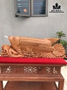 Tượng Cá Kim Long Gỗ Ngọc Am Cao 20 Ngang 65 Sâu 13 (cm)