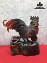 Tượng Kim Kê Gỗ Trắc Cao 26 Ngang 24 Sâu 10 (cm)