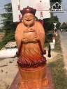 Tượng Thần Tài Gỗ Pơ Mu Cao 68 Ngang 27 Sâu 16 (cm)
