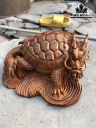 Tượng Long Quy Gỗ Hương Cao 22 Ngang 50 Sâu 50 (cm)