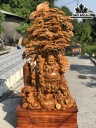Tượng Phật Di Lặc Ngũ Phúc Gỗ Hương Cao Cả Kỷ 186 Ngang 86 Sâu 48 (cm)