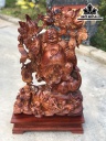 Tượng Phật Di Lặc Tam Phúc Gỗ Cẩm Cao Cả Kỷ 76 Ngang 46 Sâu 22 (cm)
