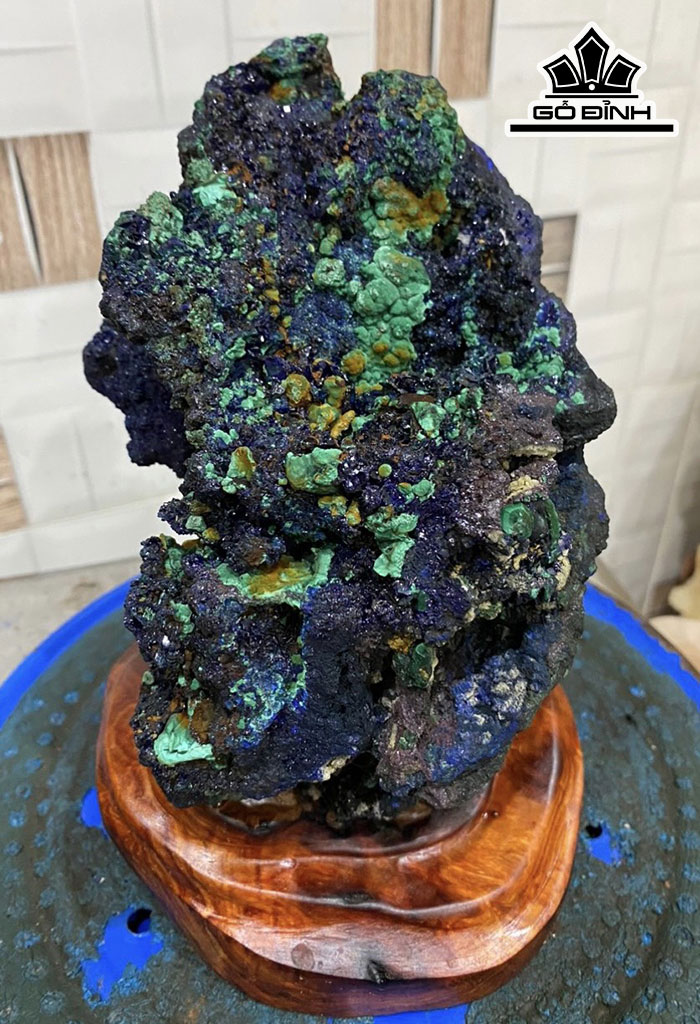 Tinh Thể Đá Azurite Cao 22 (cm) 3,8kg