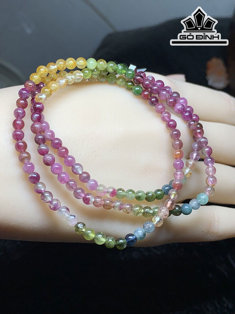 Chuỗi Đá Tourmaline Đường Kính Hạt 4,1 (mm) 13,9g