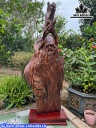 Tượng Ông Thọ Gỗ Bách Xanh Cao 120 Ngang 39 Sâu 18 (cm)