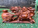 Tượng Phật Di Lặc Kéo Bao Tiền Gỗ Sưa Cao 10 Ngang 20 Sâu 4 (cm)