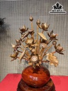 Bình Hoa Sen 25 Bông Bình Gỗ Hương Hoa Gỗ Ngọc Am Cao 90 Ngang 68 Sâu 50 (cm0