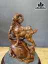 Tượng Nhất Dương Gỗ Ngọc Am Cao 54 Ngang 33 Sâu 18 (cm)