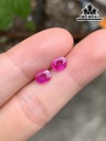 Đôi Bông Tai Đá Ruby Đường Kính Hạt 5,5 (mm) 1,08cts