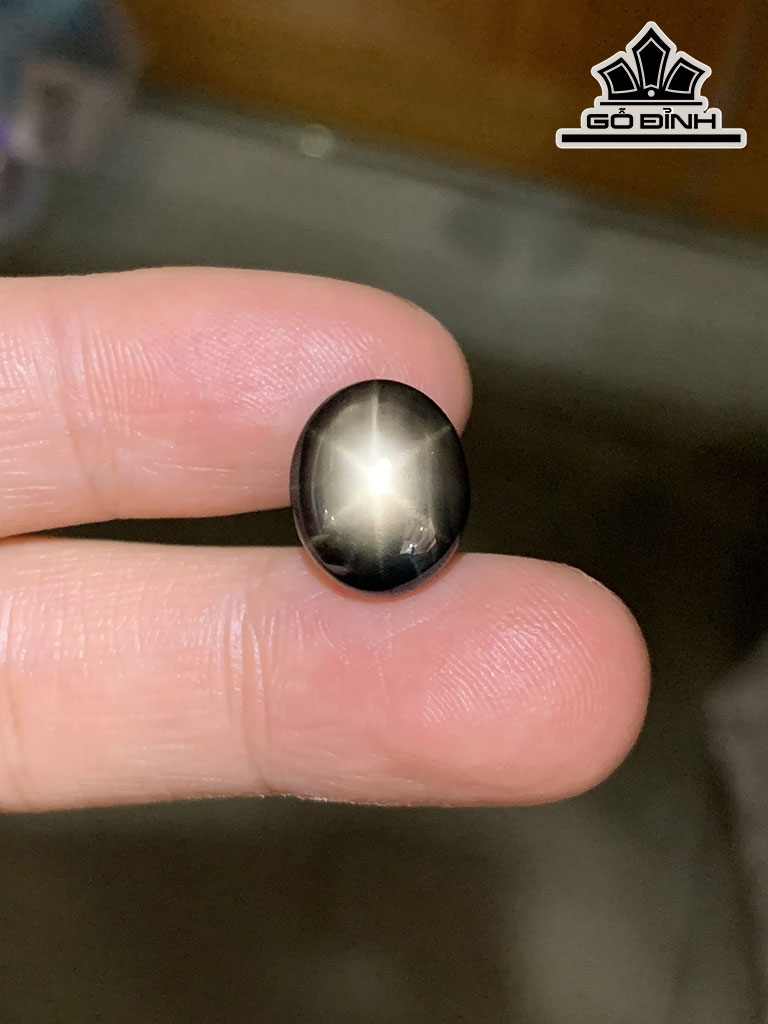 Viên Đá Sapphire Đen Cao 12 Ngang 10 Sâu 5 (mm) 7,12cts