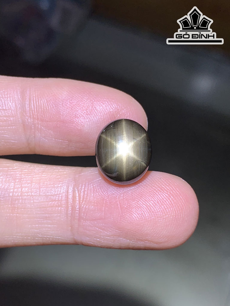 Viên Ruby Sao Đen Cao 11,8 Ngang 10 Sâu 5,5 (mm) 7,83cts