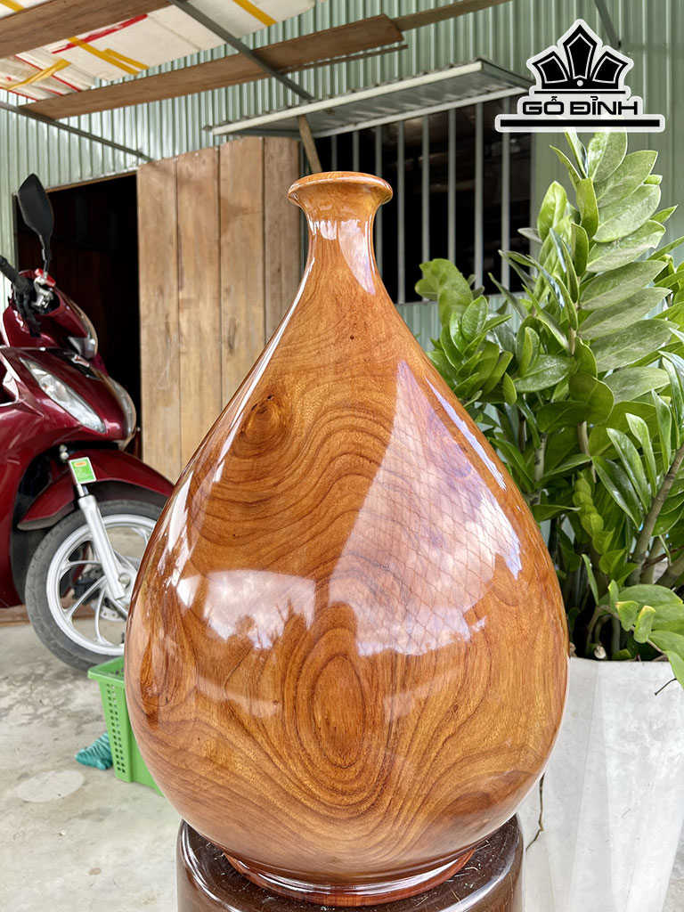 Bình Giọt Nước Gỗ Cà Te Cao 50 Đường Kính 33,5 (cm)
