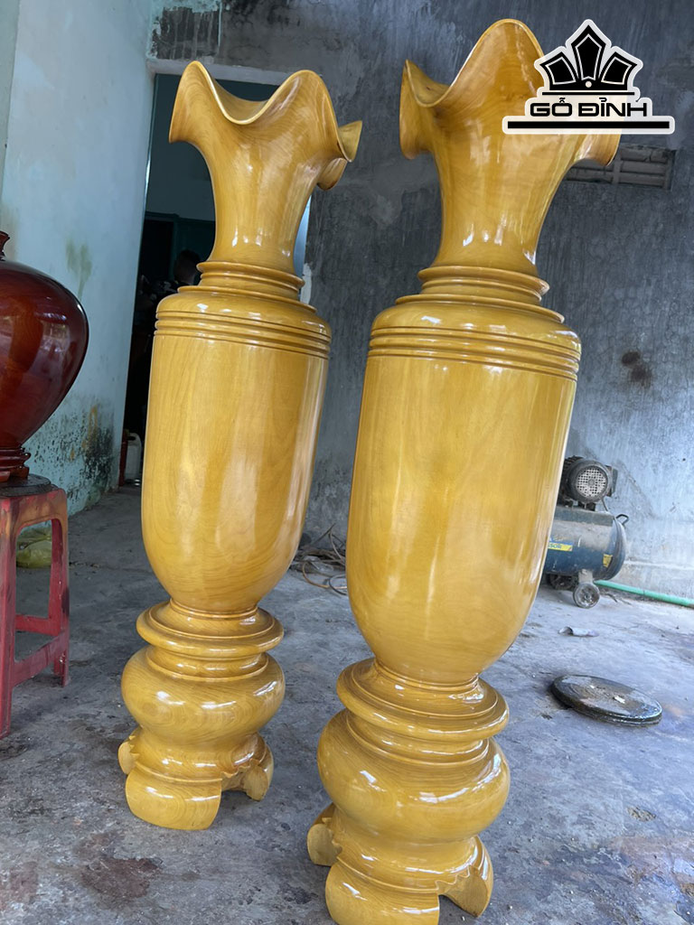 Lục Bình Gỗ Mít Cao 120 Đường Kính 30 (cm0