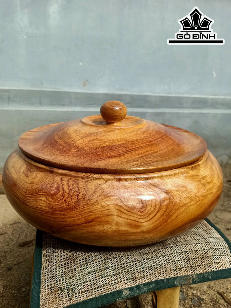 Thố Gỗ Cà Te Đường Kính 40 Cao 20 (cm)