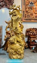 Tượng Đạt Ma Phục Lân Gỗ Cẩm Vàng Cao 170 Ngang 58 Sâu 33 (cm)