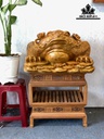 Tượng Thiềm Thừ Gỗ Ngọc Am Cao 40 Ngang 70 Sâu 50 (cm)