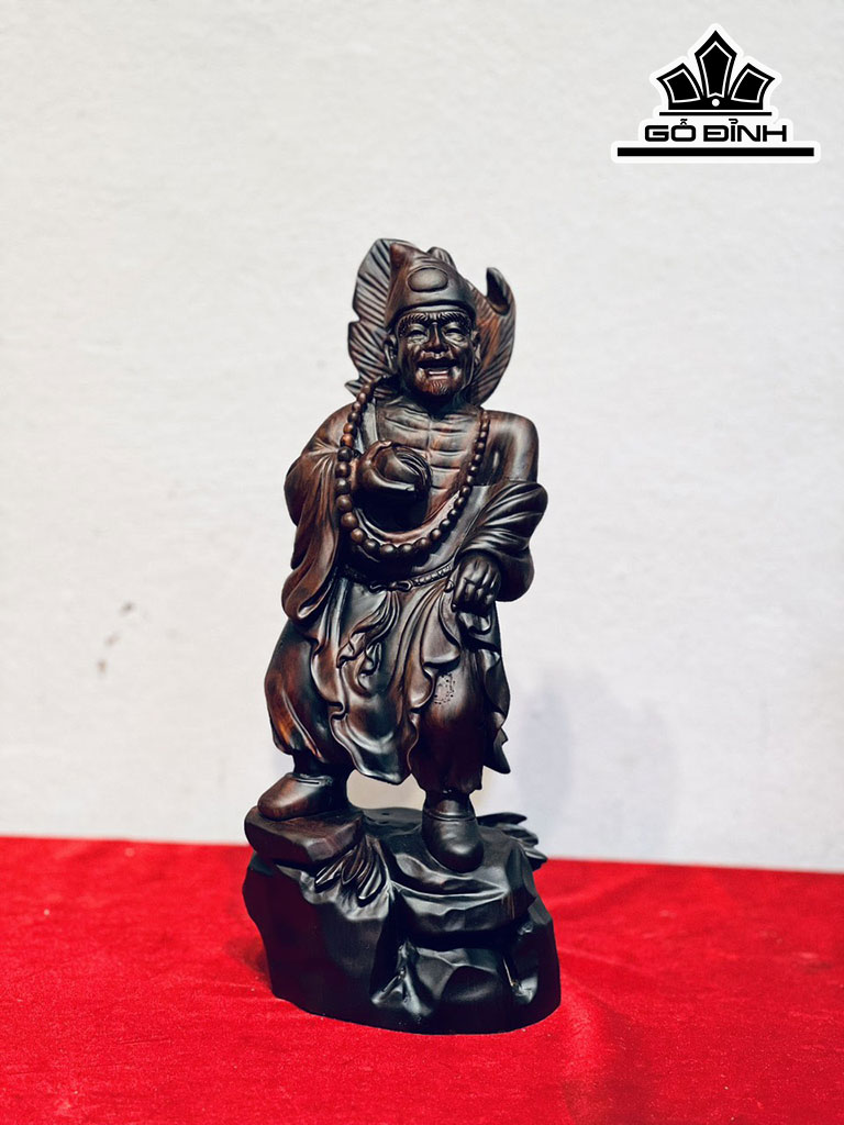Tượng Tế Công Gỗ Trắc Cao 30 Ngang 14 Sâu 11 (cm)