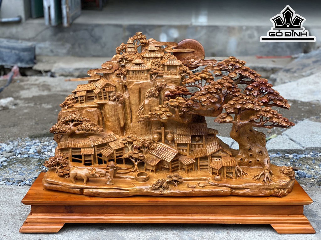Tiểu Cảnh Gỗ Hương Cao Cả Kỷ 56 Ngang 83 Sâu 23 (cm)