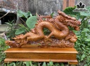 Tượng Nhất Long Nhả Ngọc Gỗ Hương Cao Cả Kỷ 36 Ngang 54 Sâu 16 (cm)