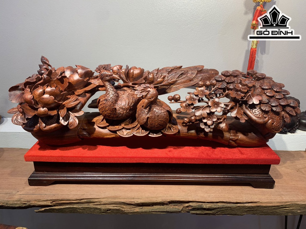 Cầu Như Ý Gỗ Tử Đàn Cao 24 Ngang 75 Sâu 25 (cm)