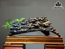 Tượng Bát Mã Truy Phong Gỗ Mun Sừng Cao 34 Ngang 86 Sâu 22 (cm)