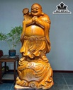 Tượng Phật Di Lặc Chúc Phúc Gỗ Hương Cao 126 Ngang 56 Sâu 40 (cm)